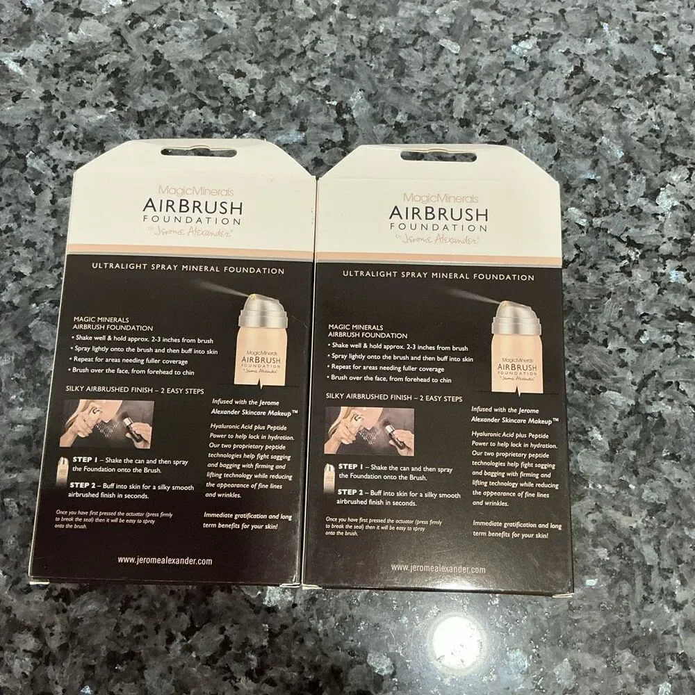 2 Boxes of MagicMinerals Airbrush Foundation by Jerome Alexander – COGNAC Shade